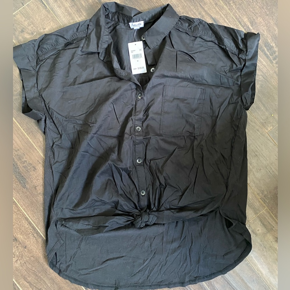 NWT Splendid Black Button-Up Shirt